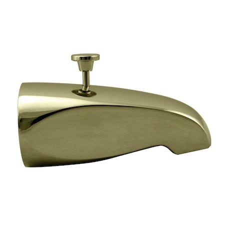 Westbrass Rear Diverter 5-1/2" Tub Spout in Polished Brass D3112-01